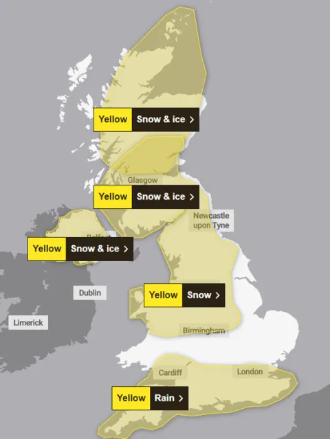 Met Office weather warnings